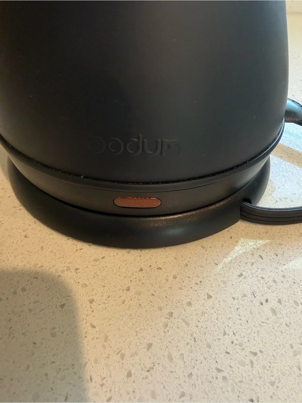 Bodum Black Gooseneck Electric Kettle with Cork Handle